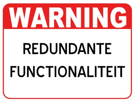 warning sign applicatierationalisatie redundante functionaliteit